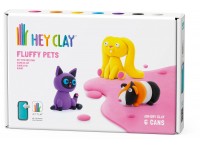 HeyClay Fluffy Pets, Bunny, Siamese Cat, Cavia (6 potjes)