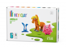HeyClay Animals Piggy, Horse, Rabbit (6 potjes)